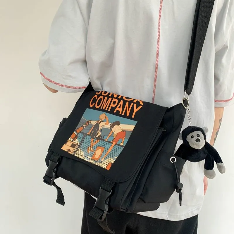 Ins Messenger Bag for Men & Women, Japanese Style Crossbody Sling Bag - 1