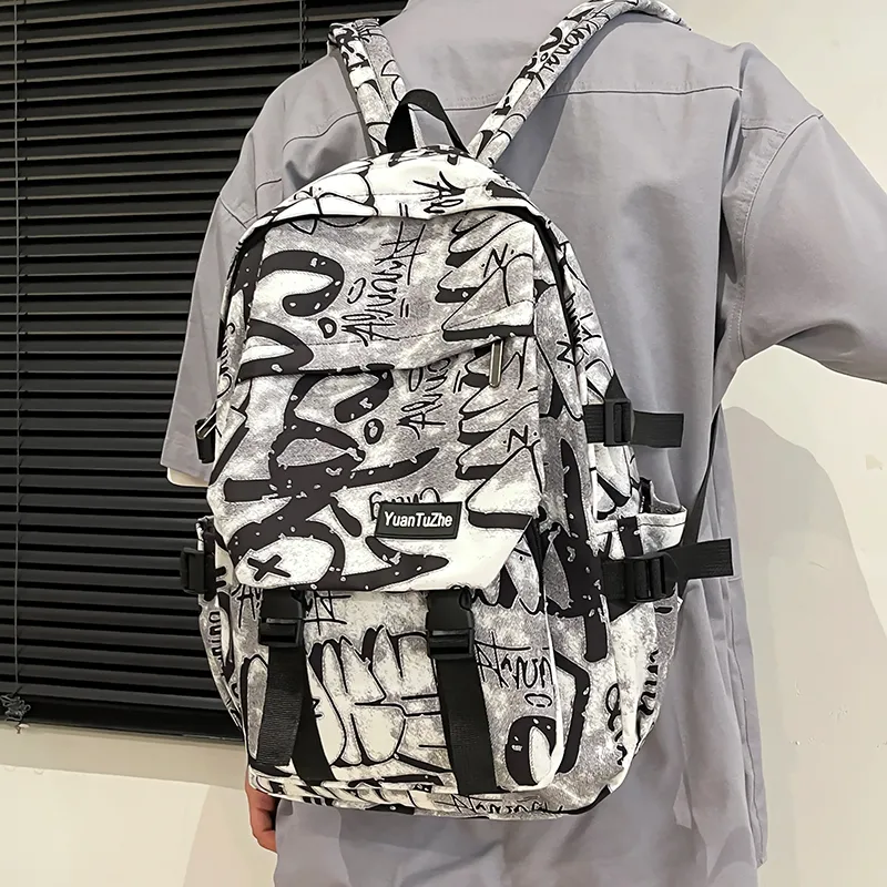 Graffiti Backpack for Men, Laptop Daypack for College High School Students - 4