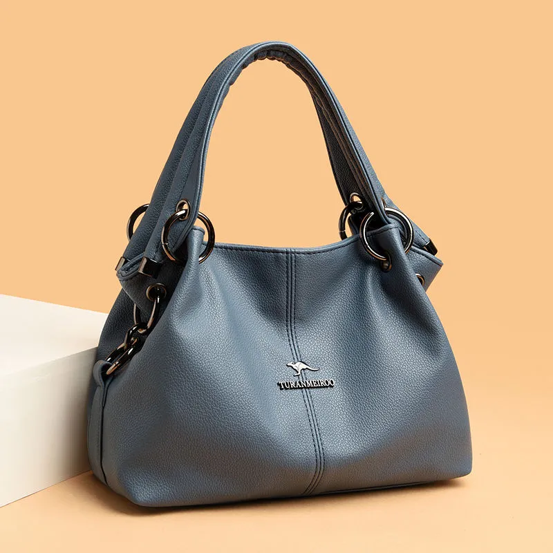 Leather Tote Bag for Women 2025 New Soft Cowhide Shoulder Bag - 5