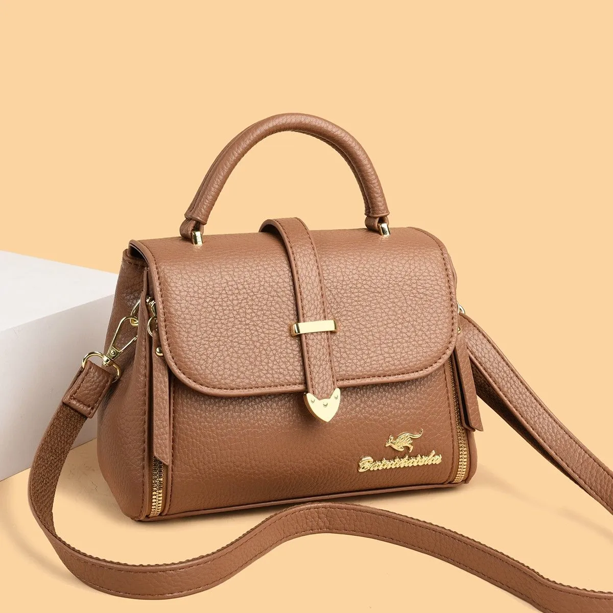 Women's Flap Shoulder Bag Large Capacity Tote Crossbody Work Bag - 1