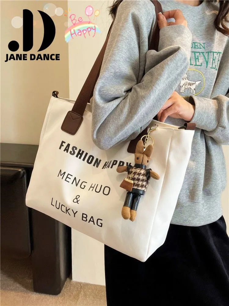Canvas Tote Bag for Women Large Capacity Crossbody Shoulder Bag - 1