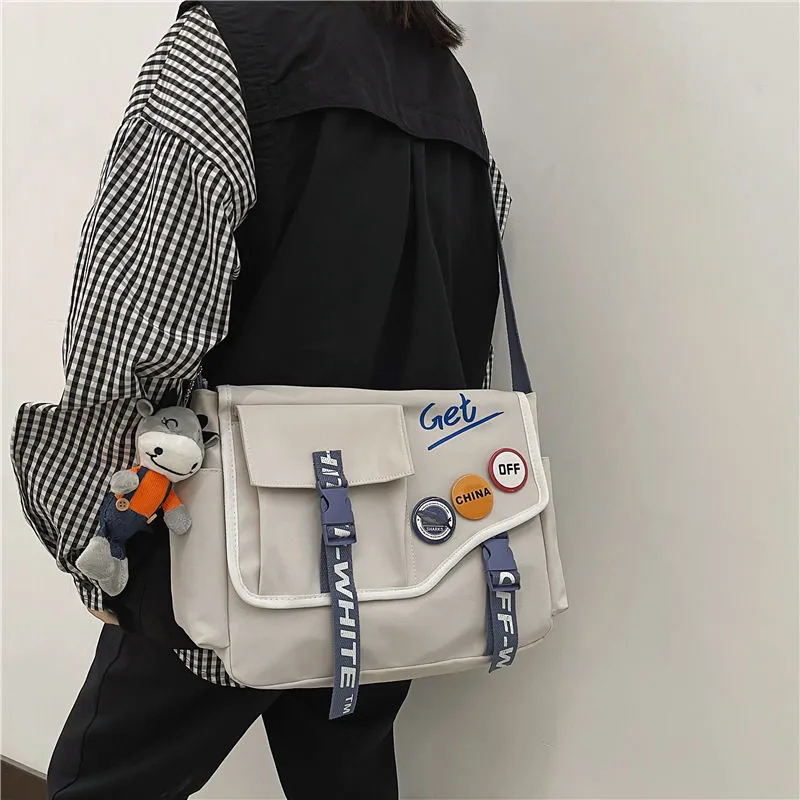 Men's Crossbody Bag 2025 Japanese Style Messenger Bag for College - 1