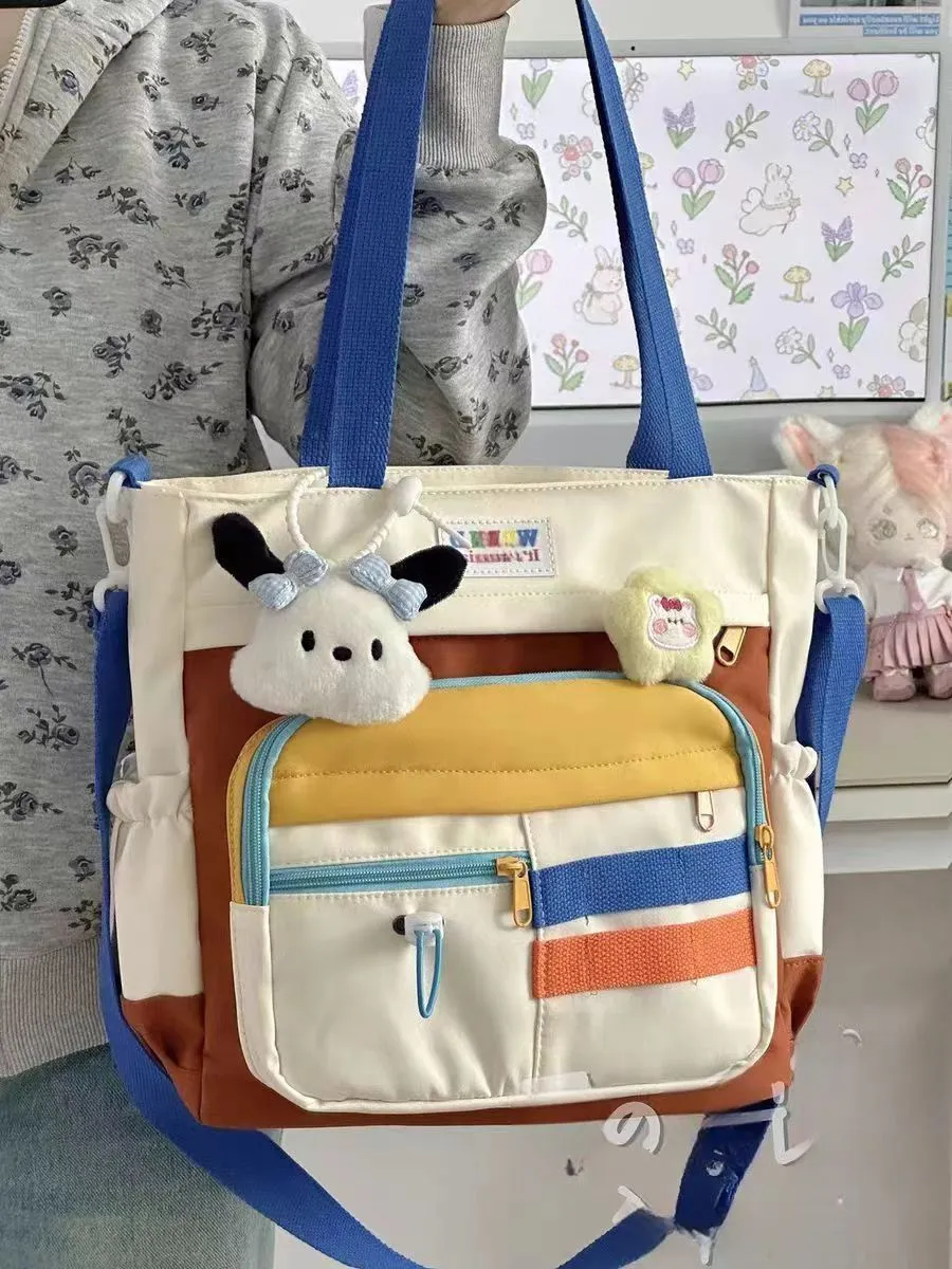 Ins Style Vintage Backpack for Women, Large Capacity Shoulder Bag - 1