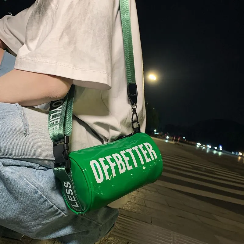 Men's Crossbody Bag Ins Fashion Round Tube Shoulder Bag Street Style - 2