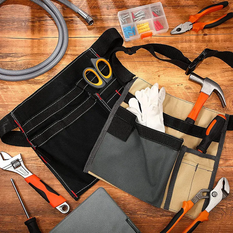 Durable Multi-Pocket Electrician Tool Pouch for Construction Work - 4