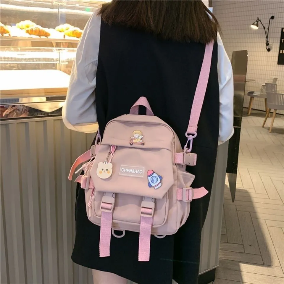 Mini Backpack for Women, Cute Ins Style Shoulder Crossbody Bag, Multi-functional Small Backpack - 4