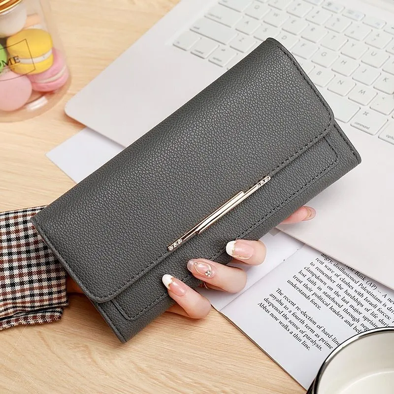2025 Women's Long Zip Around Wallet Large Capacity PU Leather Fashion - 4