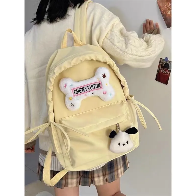 Cute Bow Backpack for School Girls, Ins Style Rucksack for Teens & College - 1