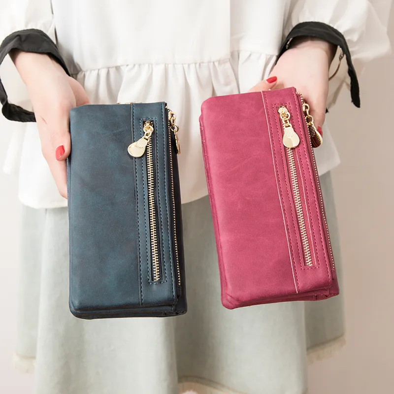 Long Women's Wallet 2025 Korean Retro Large Capacity Zipper Coin Purse - 3