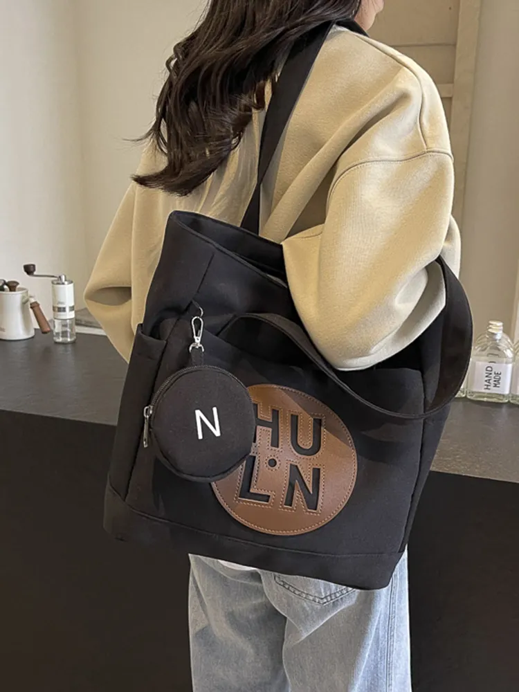 Canvas Tote Bag for Women 2025 Large Capacity Fashion Shoulder Bag - 2
