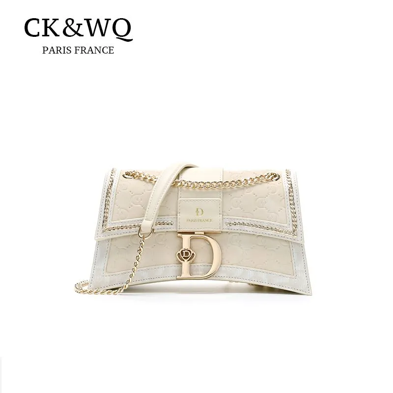 Elegant Hourglass Chain Shoulder Bag 2025 New PU Fashion Crossbody - 2