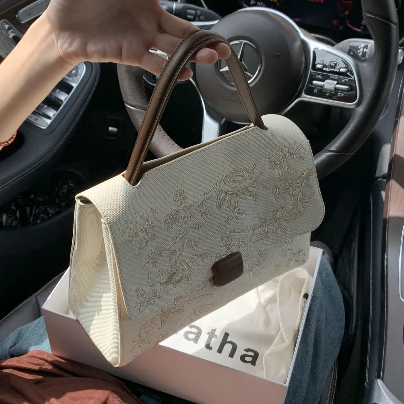 TAMATHA Embroidered Tote Bag for Women Large Capacity Work Commuter Handbag - 2