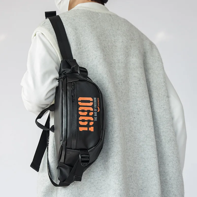 Men's Crossbody Bag 2024 Waterproof Oxford Fabric Lightweight Chest Pack - 4