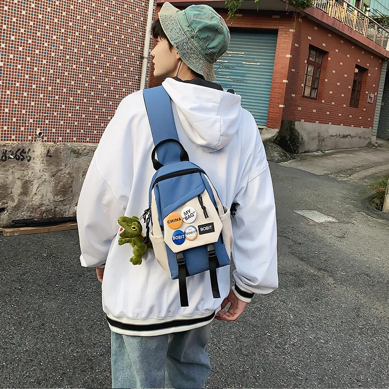 Men's Crossbody Bag Large Capacity Japanese Style Sling Bag - 5