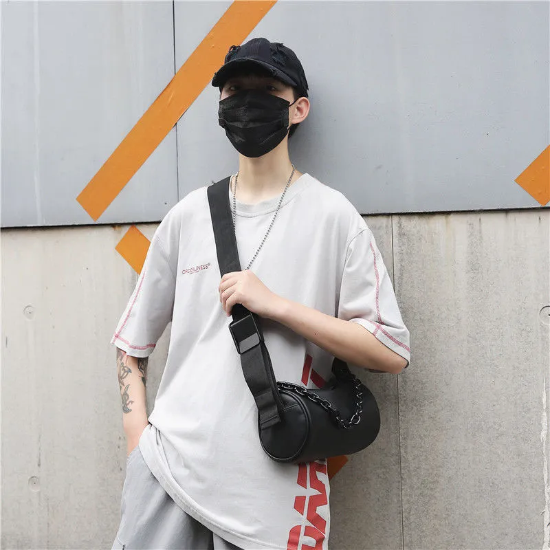 2020 Trendy Small Bucket Bag Crossbody Unisex PU Minimalist Style - 4
