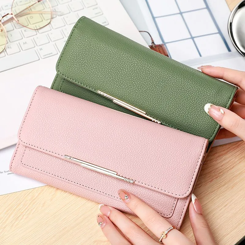 2025 Women's Long Zip Around Wallet Large Capacity PU Leather Fashion - 3
