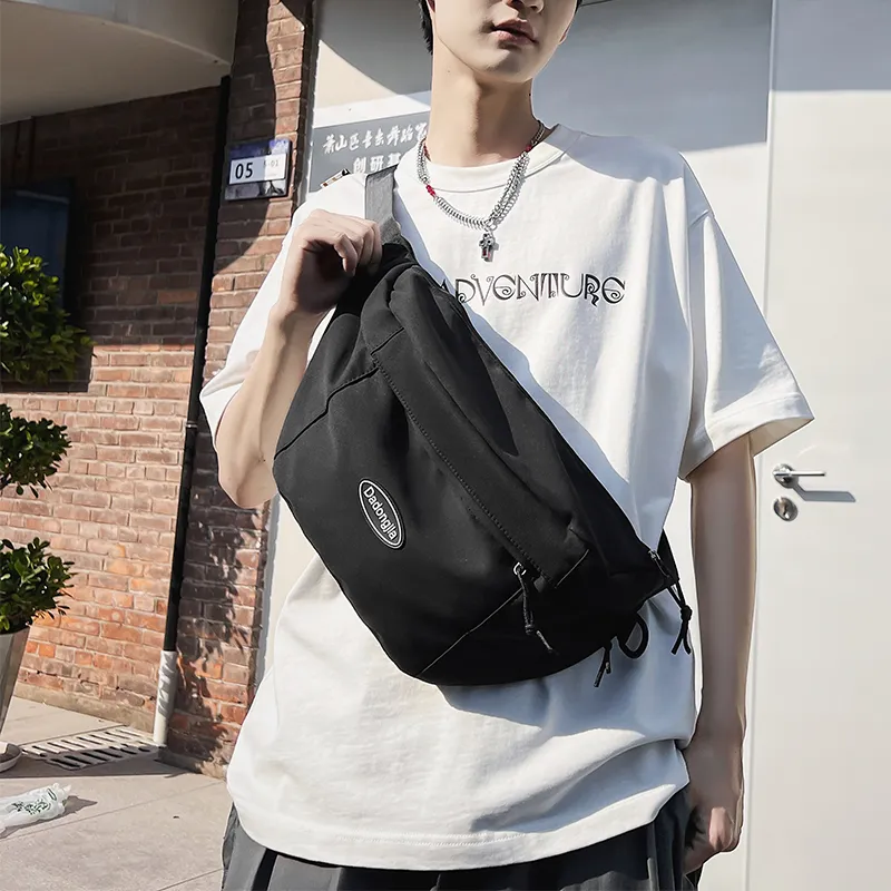 Large Capacity Crossbody Bag Men's Sport Waist Pack Daypack Shoulder Bag - 3