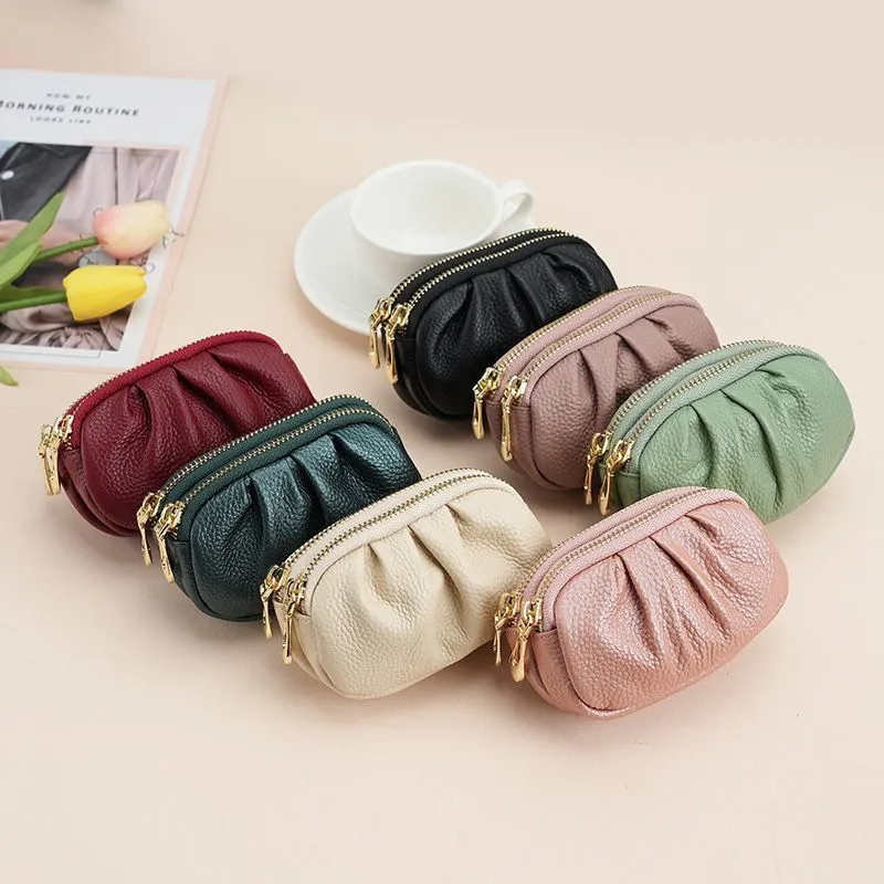 Soft Leather Women's Wallet Large Capacity Zipper Coin Purse Card Holder - 4