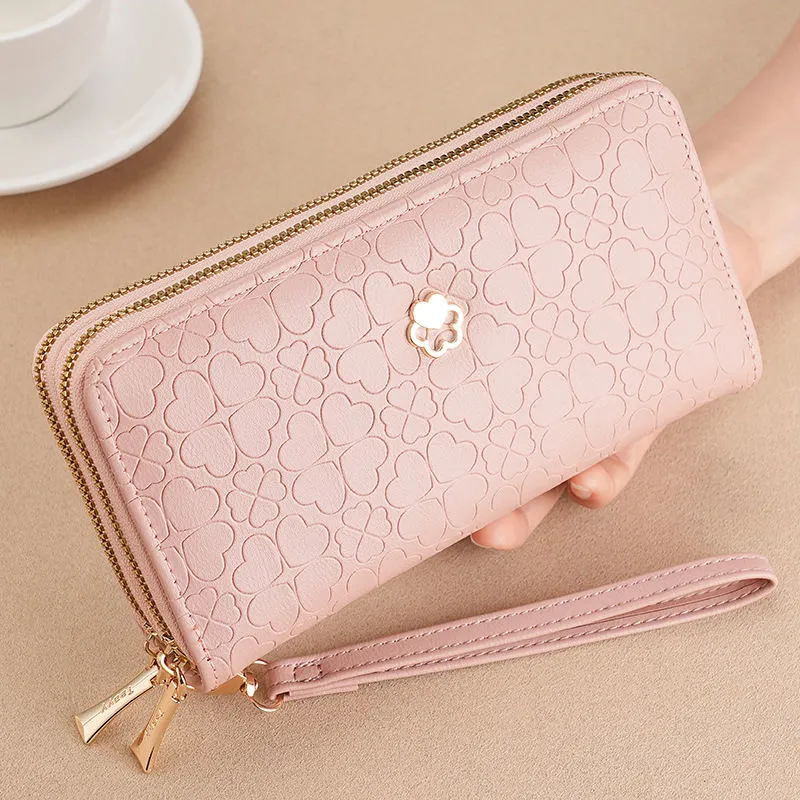 Long Zip Wristlet Wallet for Women, Large Capacity Phone Wristlet Purse - 3