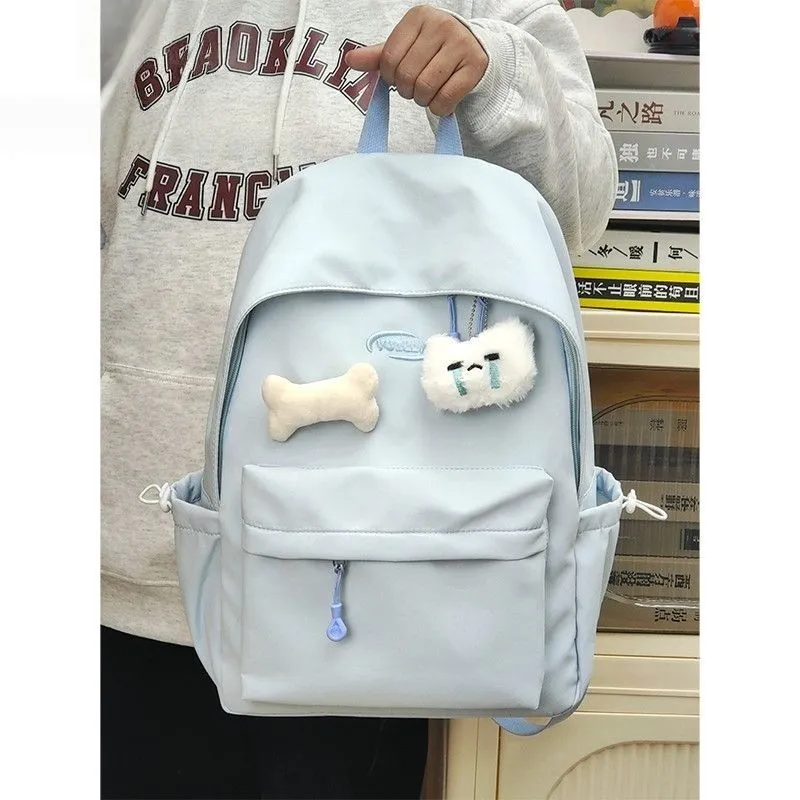 Solid Color Backpack for Women, School Backpack for College Students - 4