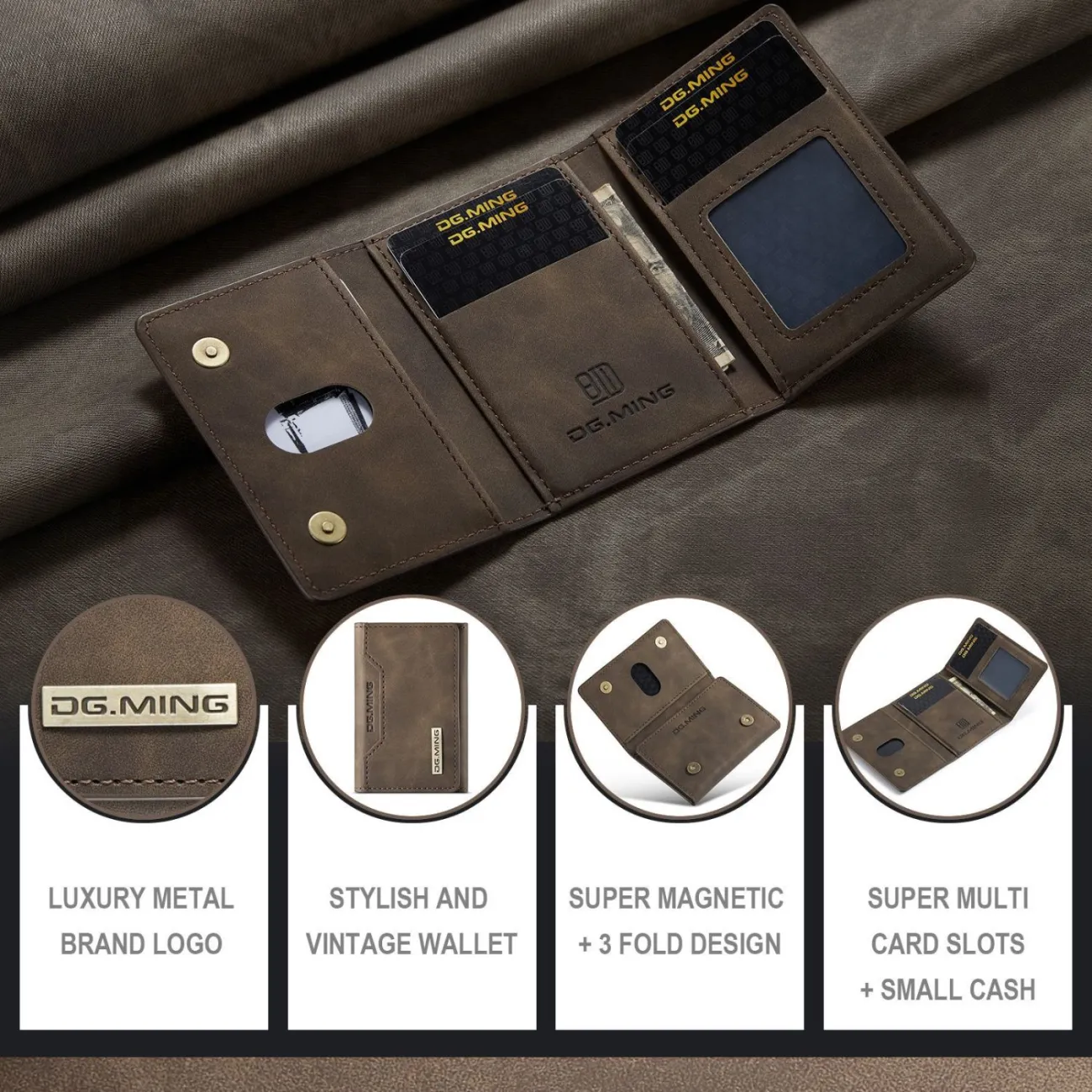 Ultra Thin RFID Blocking Card Holder Wallet, Minimalist Vertical Design - 4
