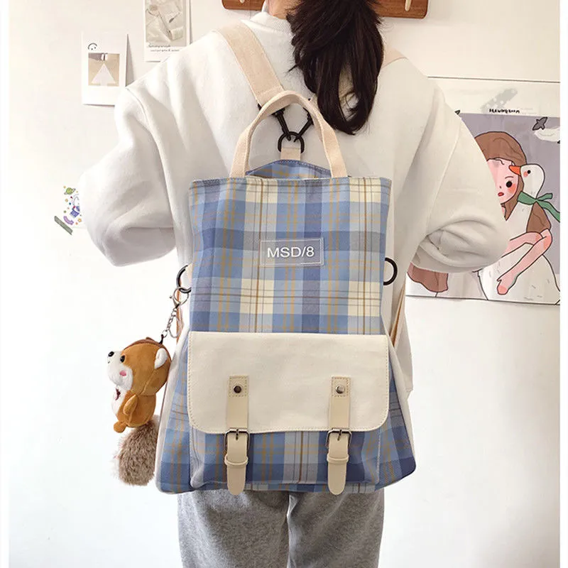 Canvas Tote Bag for Women, Large Capacity Crossbody Backpack, Ins Style - 5