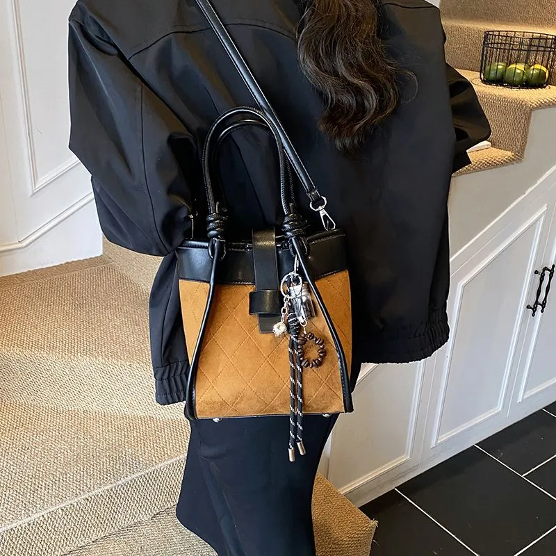 Quilted Crossbody Bag 2025 Fashion Color Block Small Handbag - 4