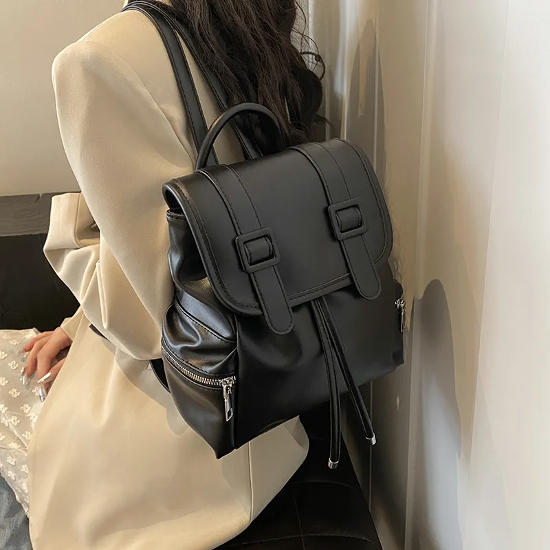 Korean Ins Backpack Large Capacity Fashion Minimalist Shoulder Bag - 1