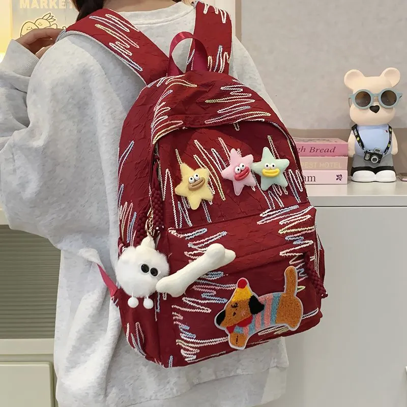 Cute Aesthetic Backpack for Girls, Large Capacity Japanese Style School Bag - 1