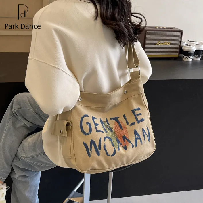 Large Capacity Canvas Tote Bag for Women, Fashion Shoulder Bag for Commute & Travel - 4