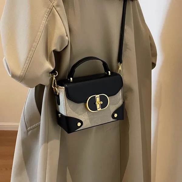 Retro Shoulder Bag 2024, Small Box Crossbody Bag for Women, PU Leather - 2