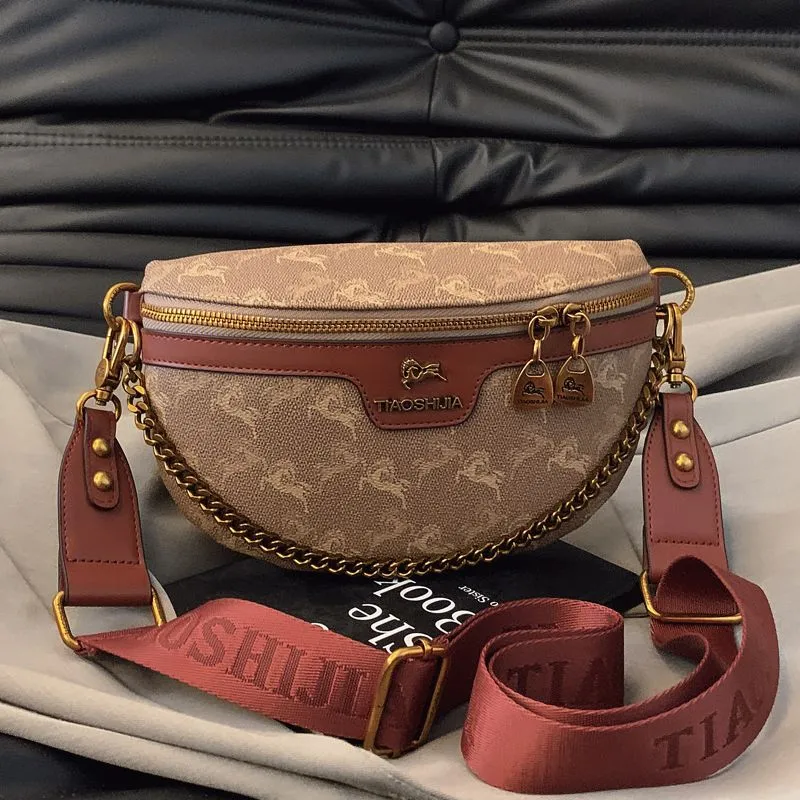 Stylish Printed Waist Bag 2025 Summer Retro Crossbody Sling Bag - 2