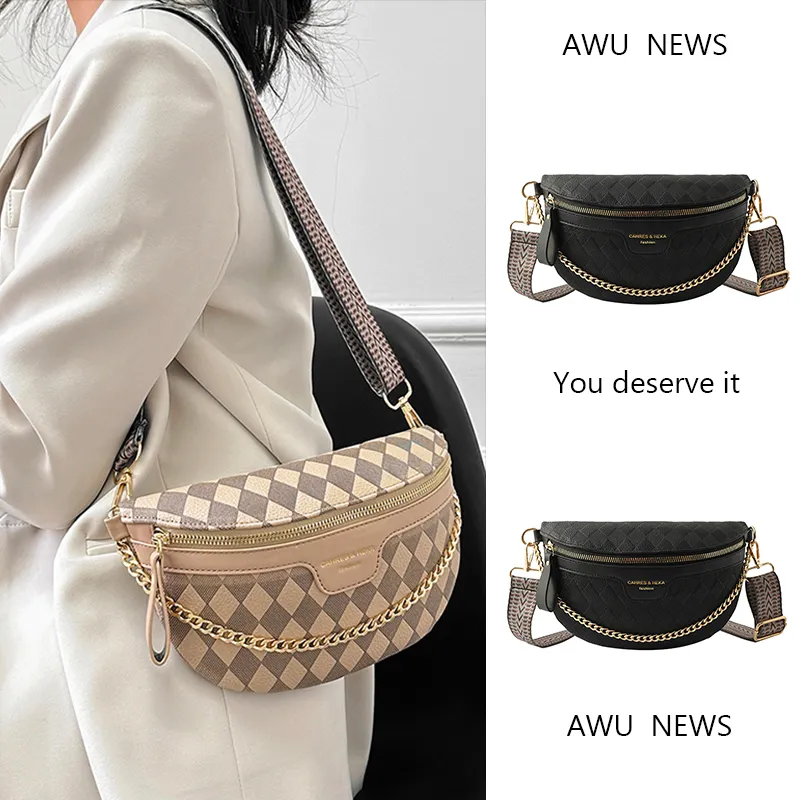 Quilted Waist Bag 2025 Fashionable Crossbody Sling Bag for Women - 2
