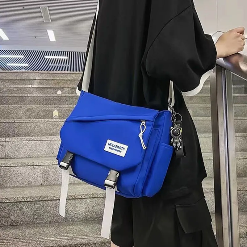 Men's Crossbody Bag Waterproof Nylon Canvas Large Capacity Shoulder Bag - 2