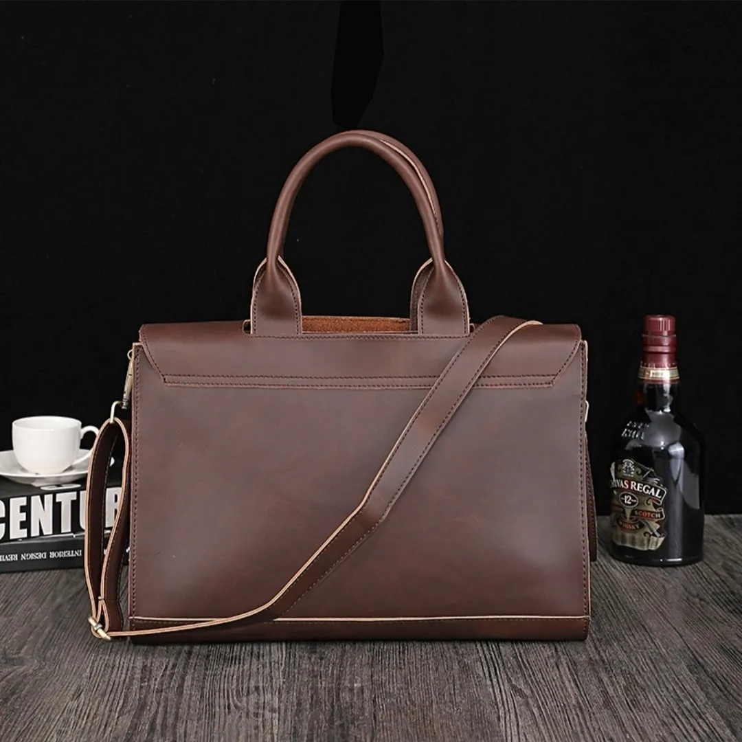 Men's Chest Bag Retro Square Crossbody Bag Large Capacity 16 Inch - 1