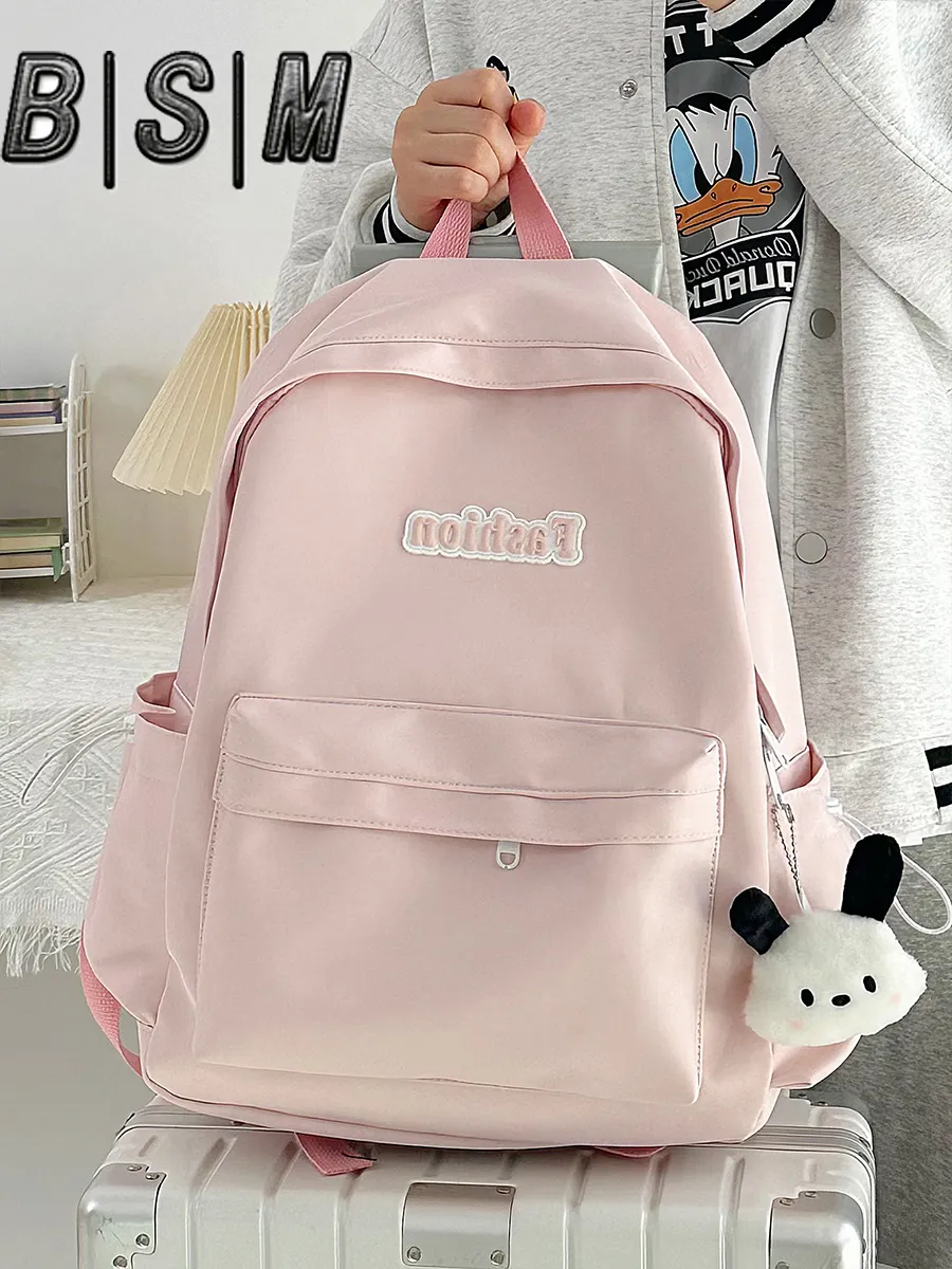 Stylish College Backpack for Women, Minimalist Nylon Rucksack, Ins Aesthetic - 5