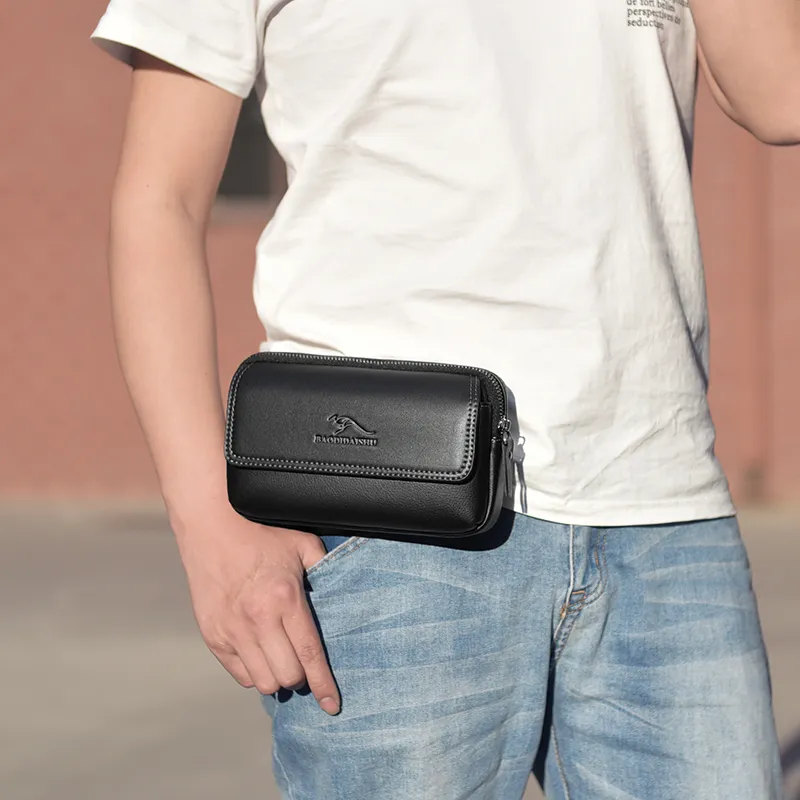 Large Capacity Waist Bag for Men with Phone Holder & Card Pockets - 5