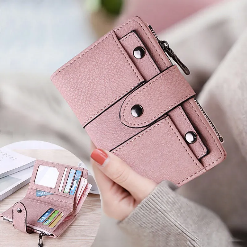 Women's Short Wallet, Zipper Coin Purse, Multifunctional Card Holder - 2