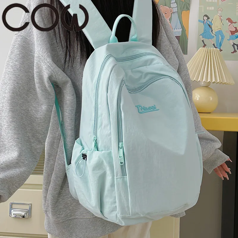 Lightweight Backpack for Women, Simple Japanese Style Large Capacity Daypack - 2