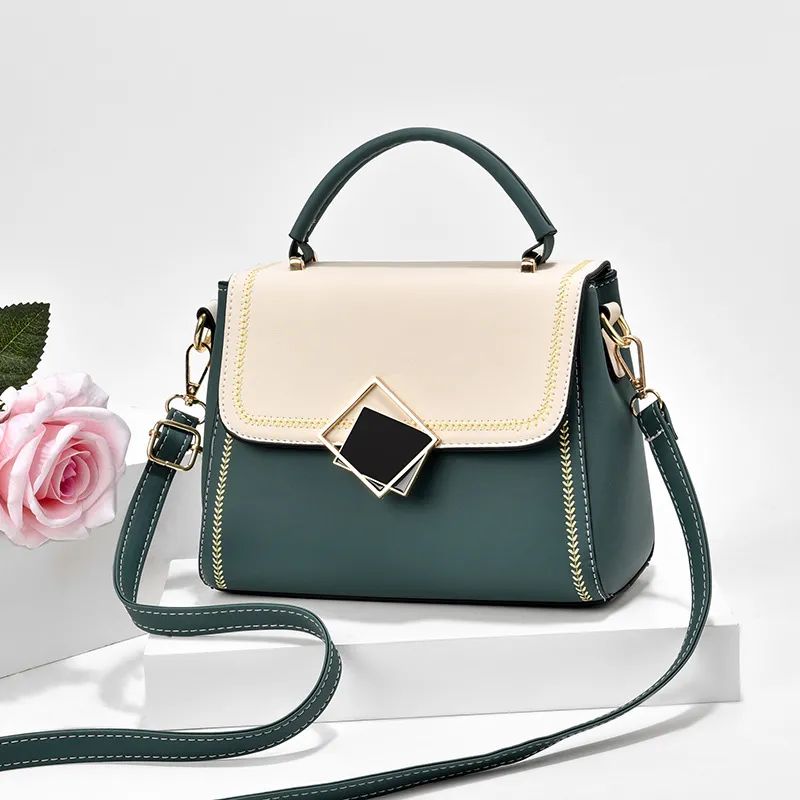 PU Crossbody Bag 2025 Women's Small Square Bag Fashion Zipper - 2