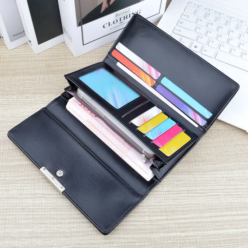 2025 Women's Long Wallet Soft Leather Multi Card Holder Fashion Zippy - 4