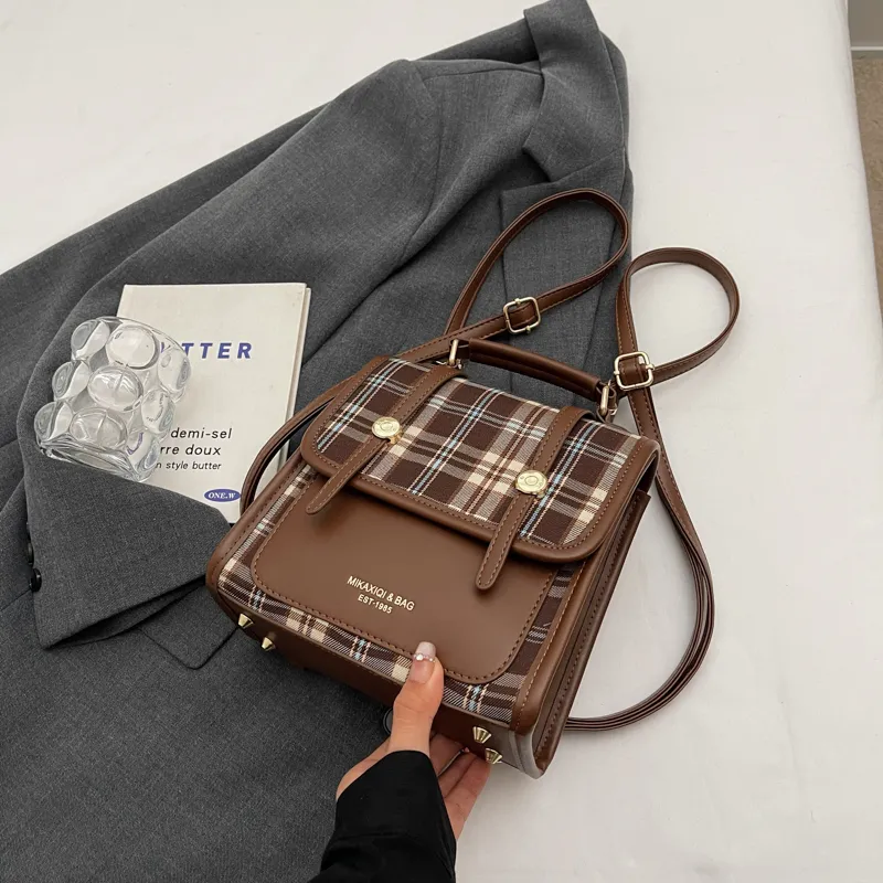 Retro Color Block Backpack 2025 Fall Fashion Casual Daypack for Women - 5