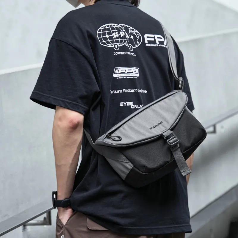 Men's Crossbody Bag Large Capacity Casual Shoulder Bag Cycling Backpack - 3