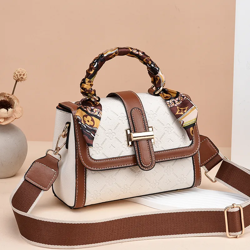 Leather Shoulder Bag 2025 New Wide Strap Crossbody Bag for Women Large Capacity - 5