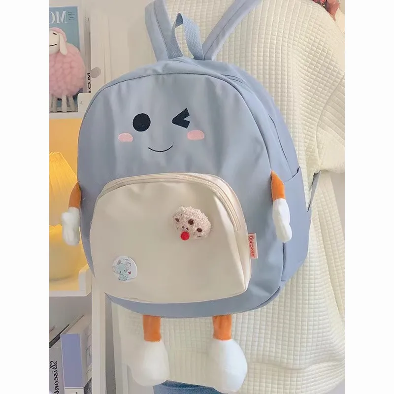 Cute Cartoon Backpack for Girls, Kawaii School Bag with Embroidery - 3