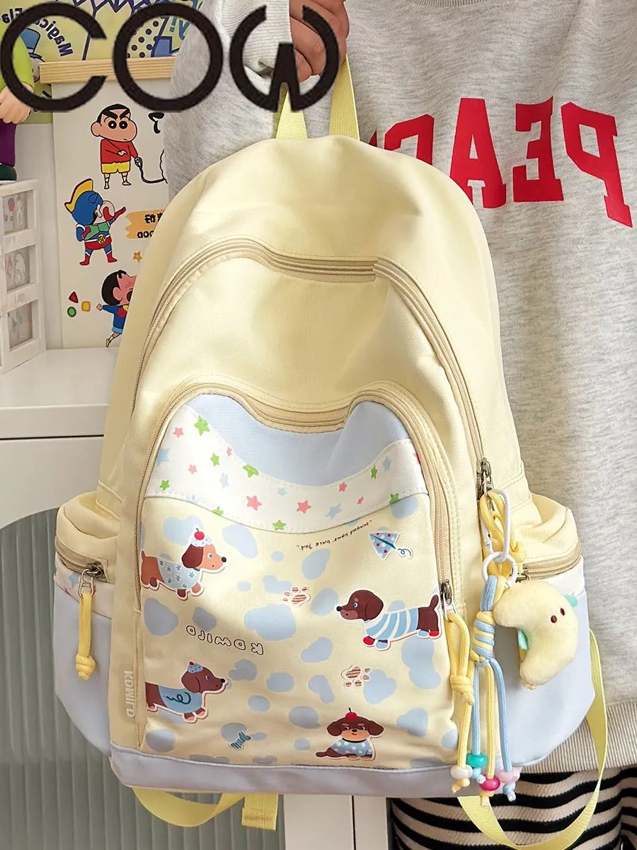 Cute Korean School Backpack for Girls - Stylish Nylon Rucksack for College - 3