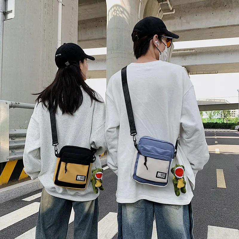 Men's Crossbody Bag Ins Style Cool Phone Sling Bag Casual Square Bag - 4