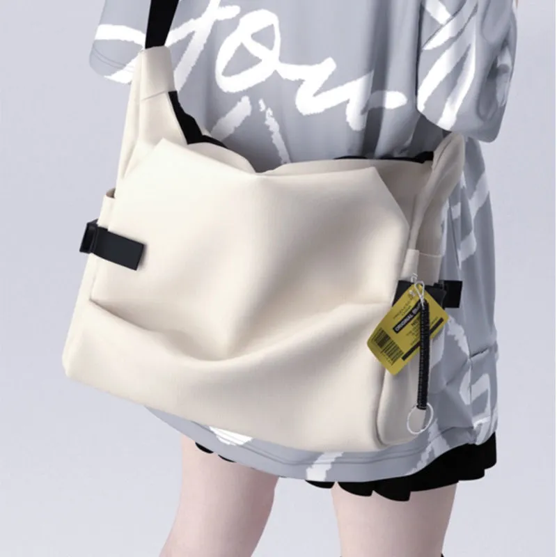YONAIGA+ Ins Japanese Style Canvas Messenger Bag Unisex Crossbody Sling - 1