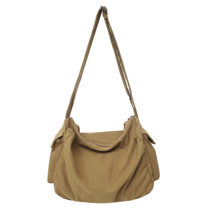 Large Vintage Canvas Messenger Bag for Men - 16 Inch Laptop - 5