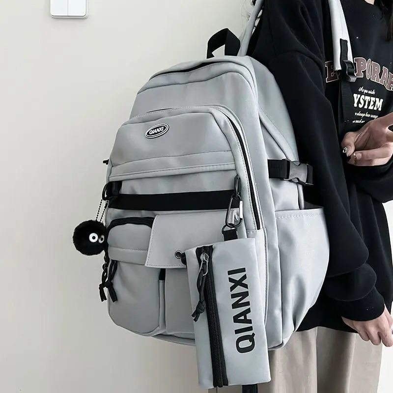 Harajuku Japanese Backpack Large Capacity Workwear Style for Middle School Students - 1